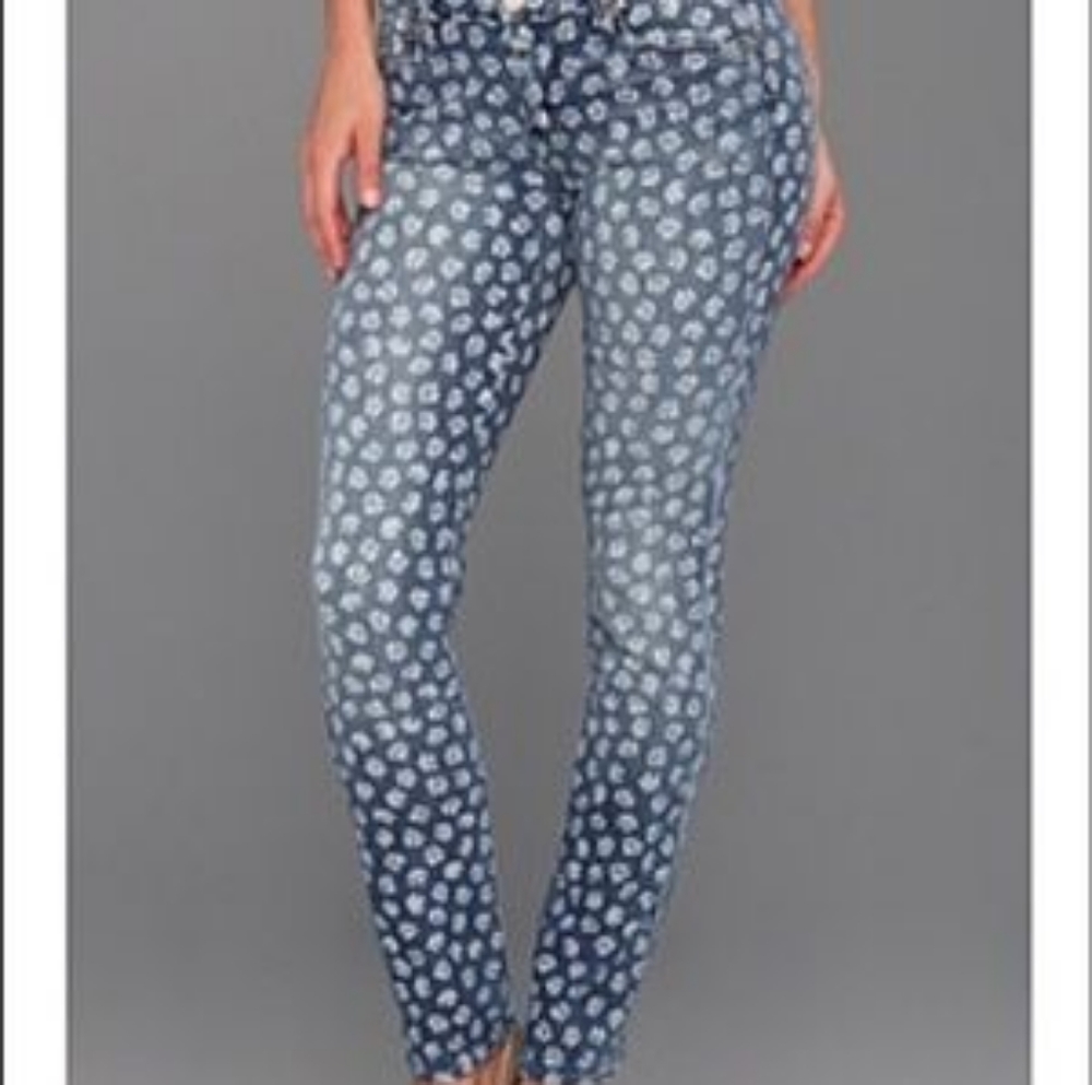 Paige Skyline Ankle Peg White Rose Wash Jeans 26